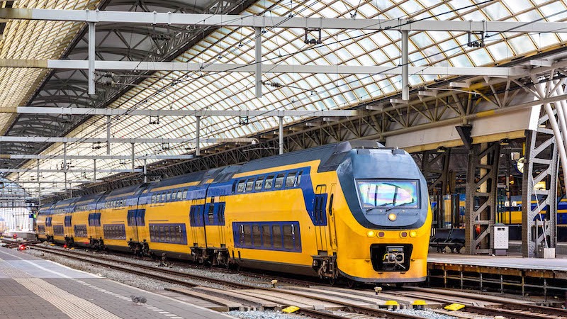 Viagem de trem de Amsterdã a Haarlem